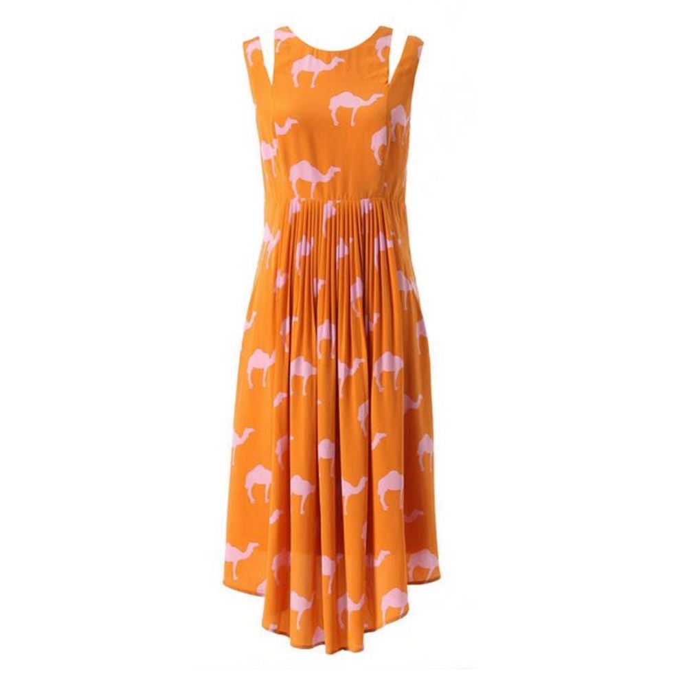 Charlotte By Charlotte Taylor Camel Print Dress